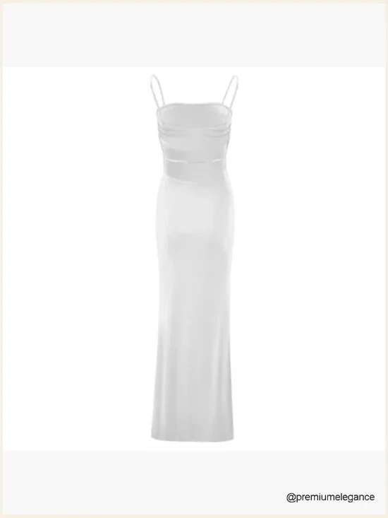 Women's Backless Maxi Dress Sleeveless Spaghetti Strap Bodycon Formal Party - Picture 6 of 7